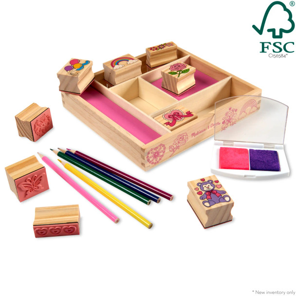MELISSA & DOUG WOODEN STAMP SET (FRIENDSHIP)