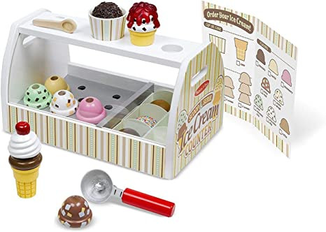 MELISSA & DOUG WOODEN ICE CREAM COUNTER