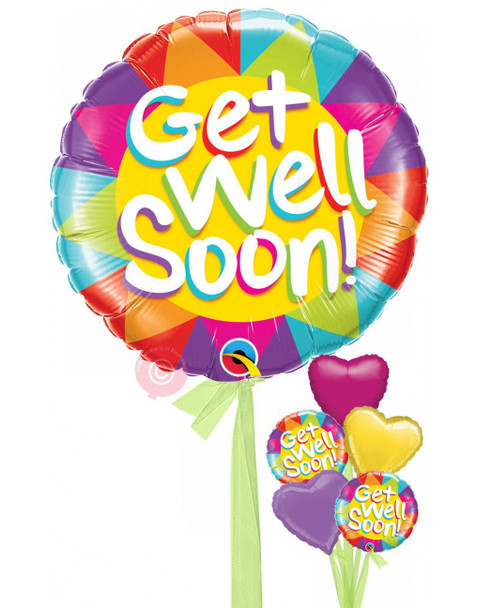 18" HELIUM BALLOON GET WELL (STYLES VARY) JERUSALEM ONLY