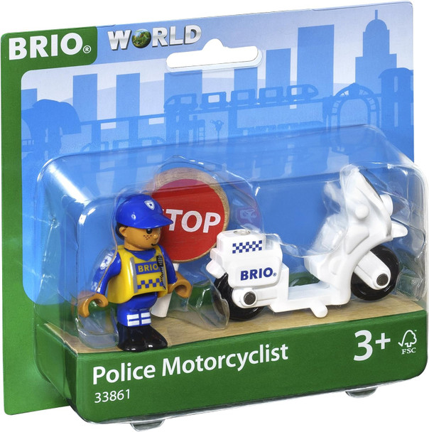 BRIO 33861 POLICE MOTORCYCLIST