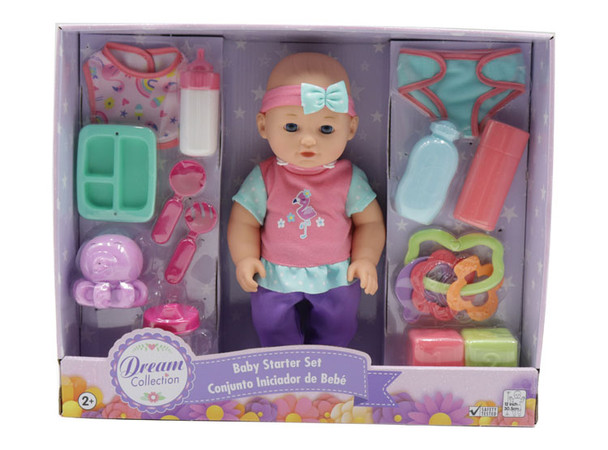 DREAM COLLECTION BABY DOLL WITH ACCESORIES 20217