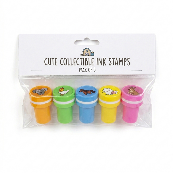 KIDS INK STAMPS 5 PACK (ASSORTED DESIGNS)