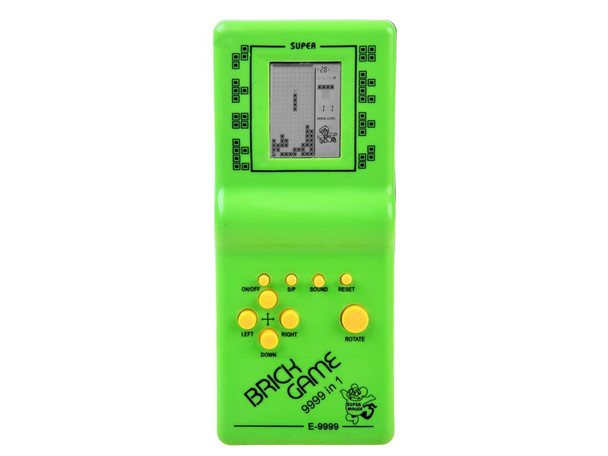 HANDHELD BRICK GAME - BATTERIES INCLUDED (GREEN)