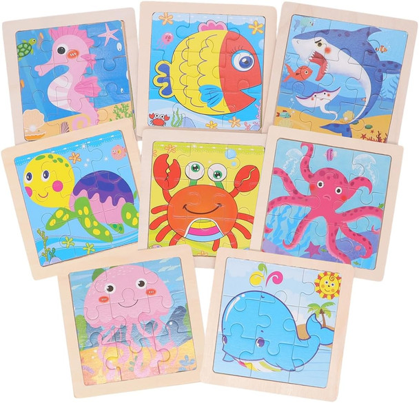 9 PIECE WOODEN PUZZLE - OCEAN (1 PUZZLE SENT AT RANDOM)