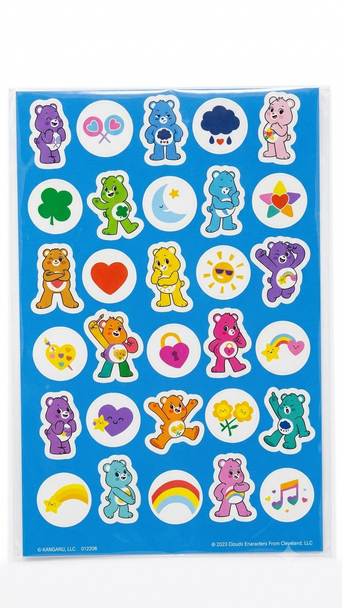 CARE BEAR CHARACTER STICKER SHEET