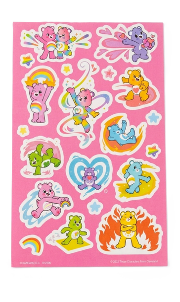 CARE BEAR ACTION POSE STICKER SHEET