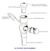 Micro Clean 3/4"  Rotary Valve Assembly  w 7/16"  Stopper