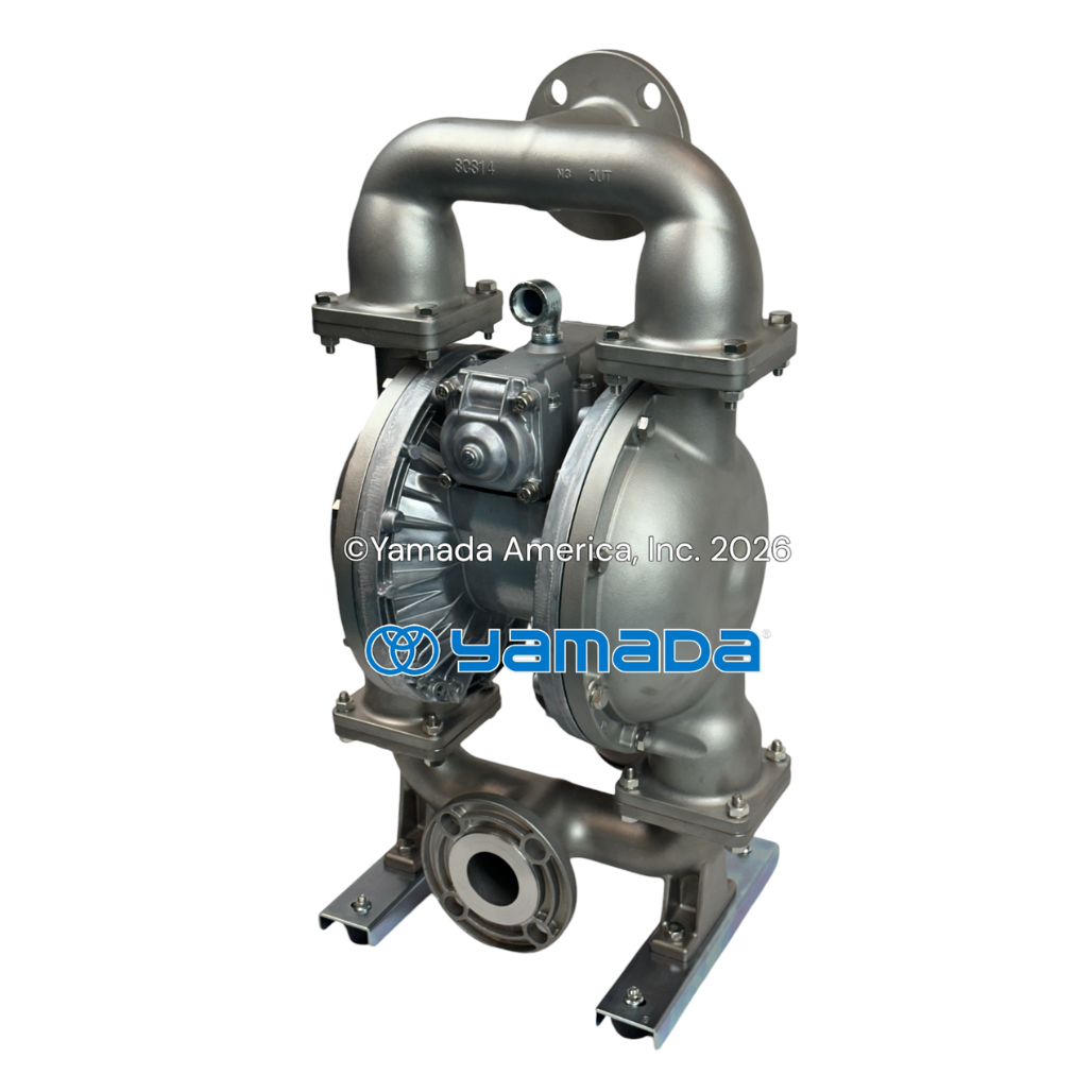 Yamada NDP-500BSS Air Operated Double Diaphragm Pump - 2" Flange |Stainless Steel Body |Santoprene Diaphragms - 855395