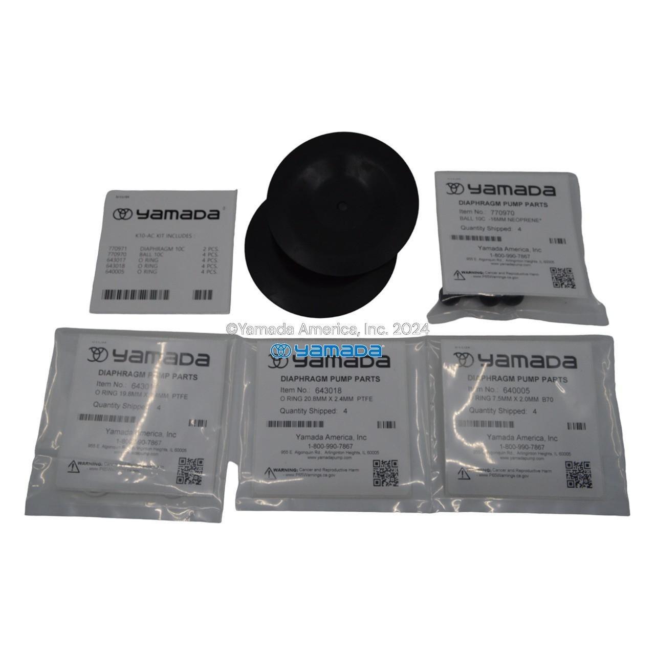 Yamada Pumps Yamada K10-AC Liquid End Kit (Fits DP-10BAC)