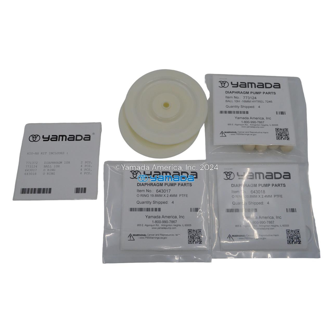 Yamada Pumps Yamada K10-AH Liquid End Kit (Fits DP-10BAH )