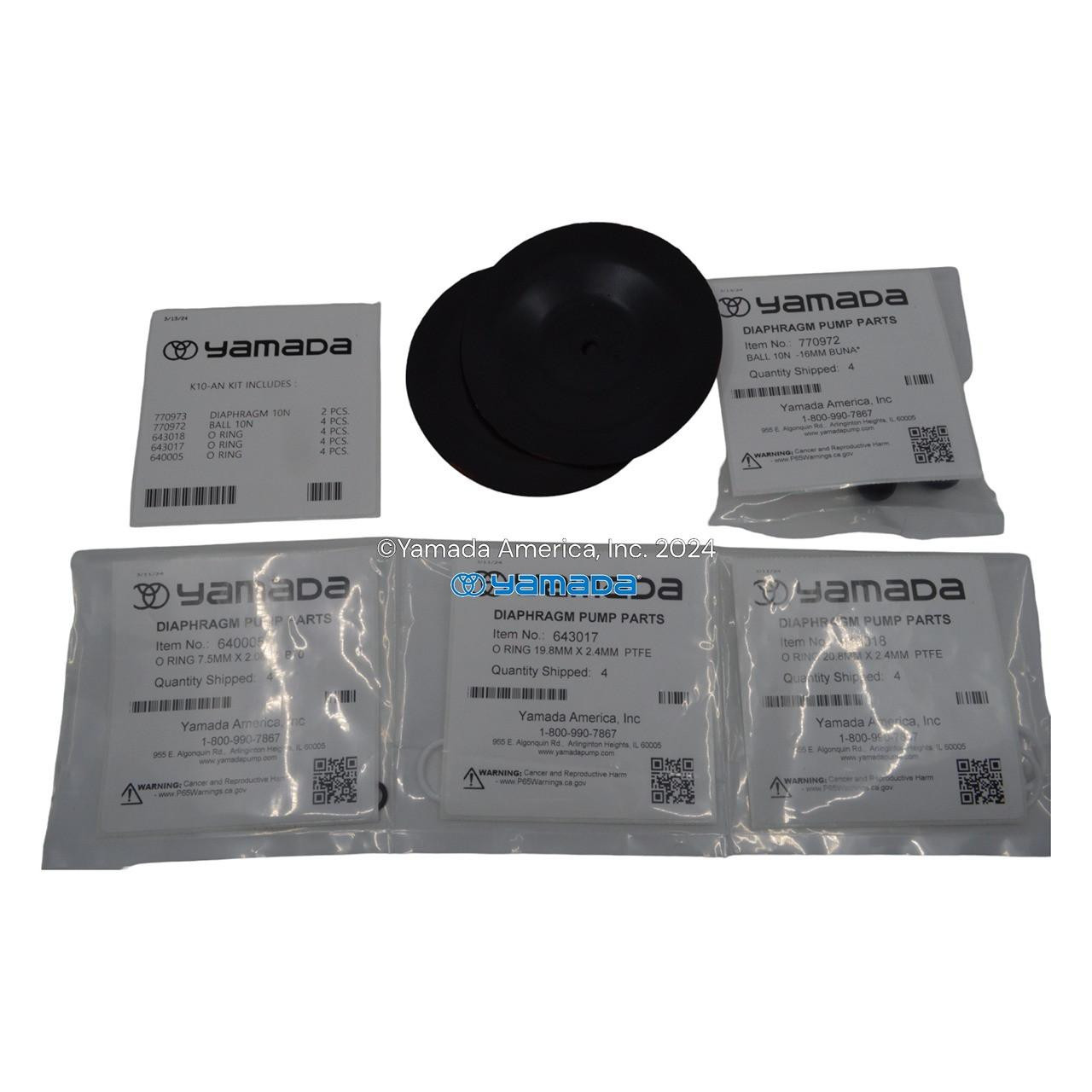 Yamada Pumps Yamada K10-AN Liquid End Kit (Fits DP-10BAN )