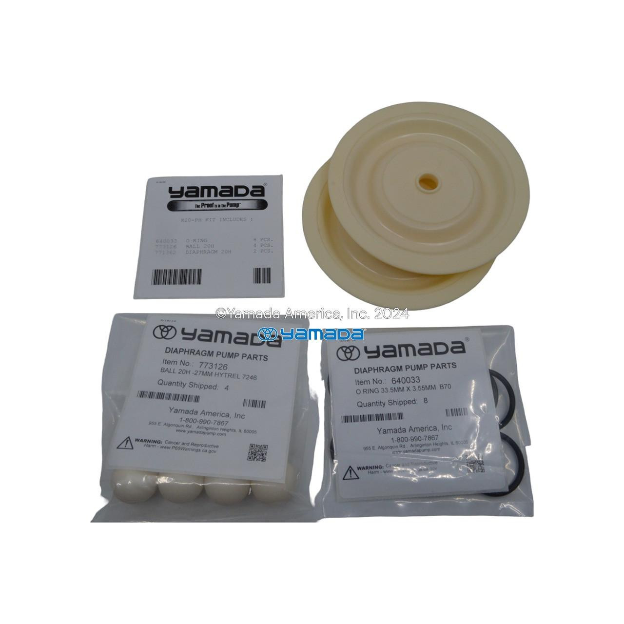 Yamada Pumps Yamada K20-PH Liquid End Kit (Fits NDP-20BPH)