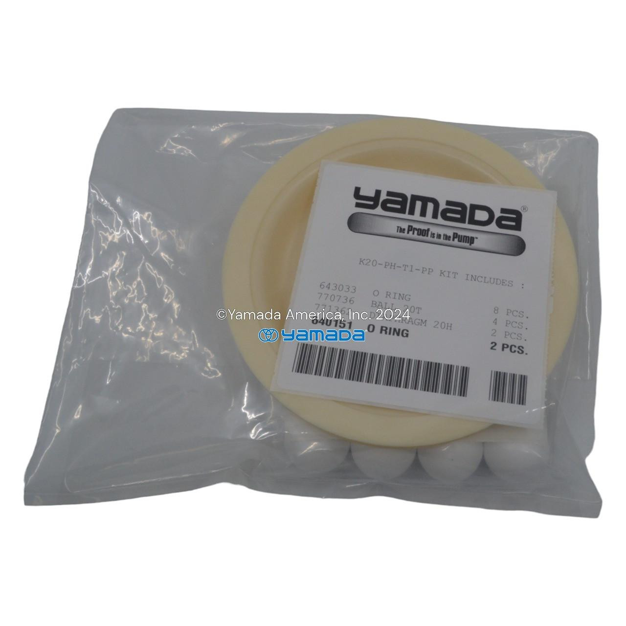 Yamada Pumps Yamada K20-PH-T1-PP Liquid End Kit (Fits NDP-20BPH-T1-PP)