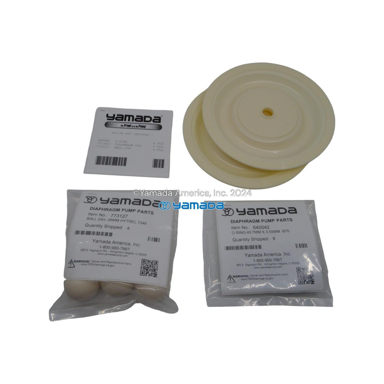 Yamada Pumps Yamada K25-PH Liquid End Kit (Fits NDP-25BPH) 