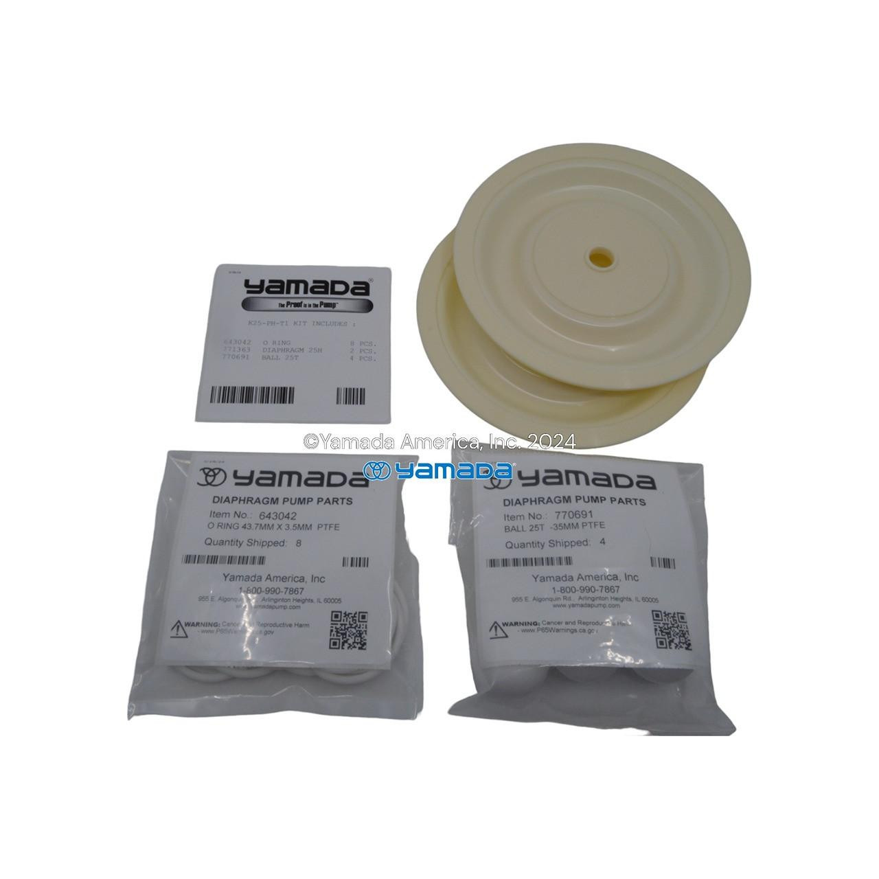 Yamada Pumps Yamada K25-PH-T1 Liquid End Kit (Fits NDP-25BPH-T1)
