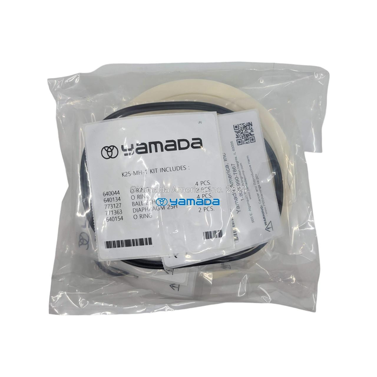 Yamada Pumps Yamada K25-MH-1 Liquid End Kit (Fits NDP-25BAH, BFH, BSH, BAH-PP, BFH-PP, BSH-PP)