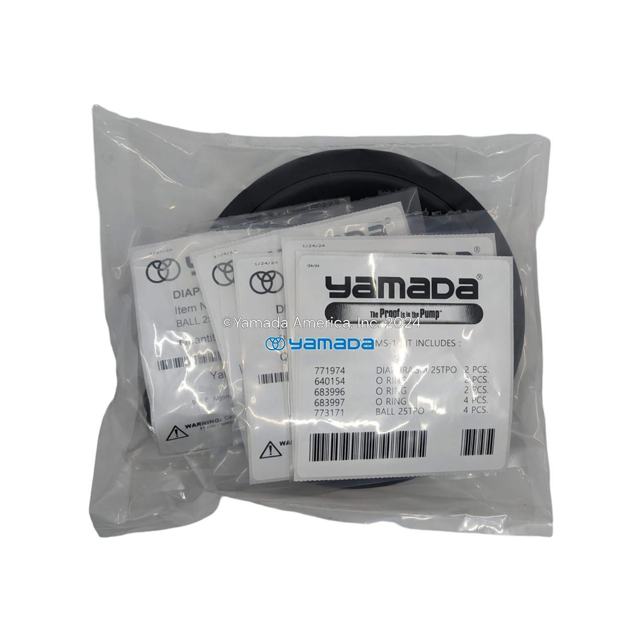 Yamada Pumps Yamada K25-MS-1 Liquid End Kit (Fits NDP-25BAS, BFS, BSS, BAS-PP, BFS-PP, BSS-PP)