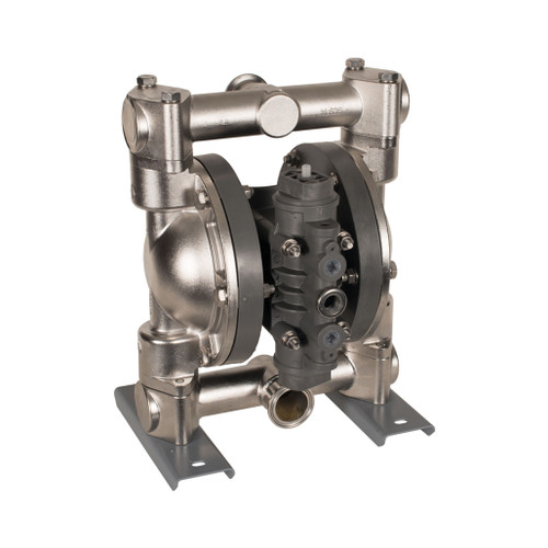 Yamada NDP-25BSH-FDA FDA Compliant Air Operated Double Diaphragm Pump -  1-1/2″ TC Connections with Electropolished Stainless Steel Body and FDA  Hytrel 