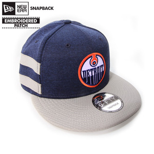 Detroit Mechanics New Era Navy Shadow Heather Striped Flat Bill Snapback Cap