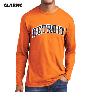 Detroit Tiffany Arch Orange Classic Long Sleeve T-Shirt