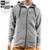 Detroit Rising Star Sewn Gray New Era Full Zip French Terry Hoodie