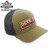 Detroit Gear Shift Box Leather Moss Green Flex-Fit Pacific Fusion Trucker Cap