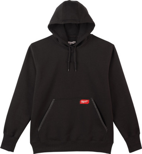 HEAVY DUTY PULLOVER HOODIE, BLACK - XL