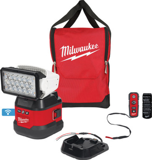 PG402  -  M18™ UTILITY REMOTE CONTROL SEARCH LIGHT W/PORTABLE BASE: (1) M18 MAGNETIC BASE, (1) 12VDC HARDWIRE BASE, (1) REMOTE CONTROL