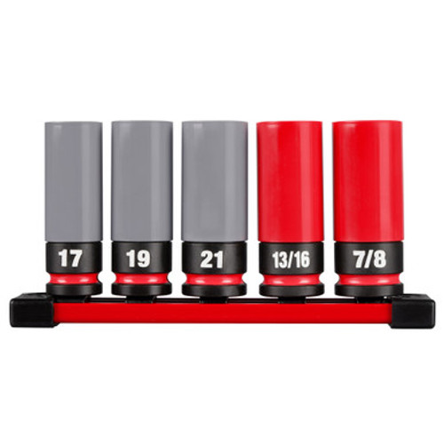 SHOCKWAVE IMPACT DUTY™ 1/2 DRIVE SAE & METRIC 5PC LUG NUT WHEEL SOCKET SET