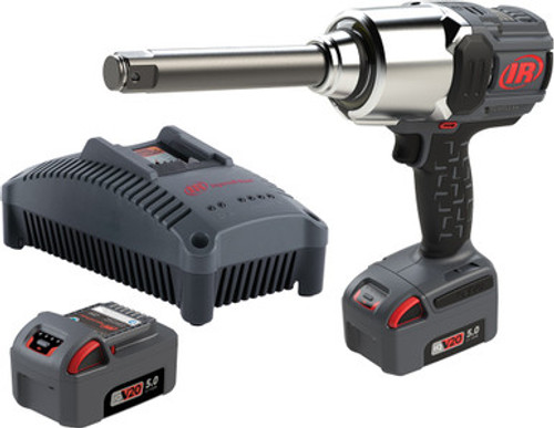 PG57  -  IQV20 20V 1" DR. 6" ANVIL IMPACT WRENCH KIT, 2000 FT-LB BREAKAWAY TORQUE, 1350 RPM, 1900 BBP, (2) 5.0AH BATTERIES, (1) CHARGER