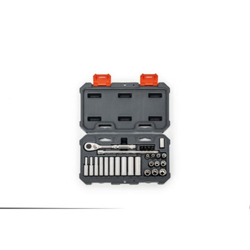 SCKT WRNCH SET,27PC,1/4"DR,STD/DEEP,MM