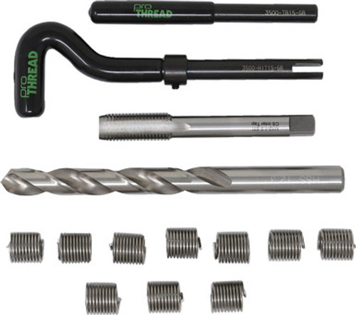 PROTHREAD KIT – METRIC COARSE M11-1.5 X 16.5MM LENGTH – INCL.: TAP, INSTALLATION TOOL & 6 INSERTS (#25119)