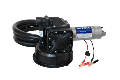 12V DC Mix-N-Go Double Diaphragm Pump w/ Santoprene Diaphragms; 20' Battery Cable with Clips and 30