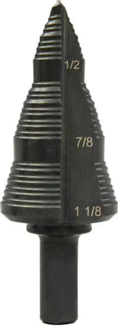3/16" TO 1-1/8" STEP BIT (#9), 4 STEPS