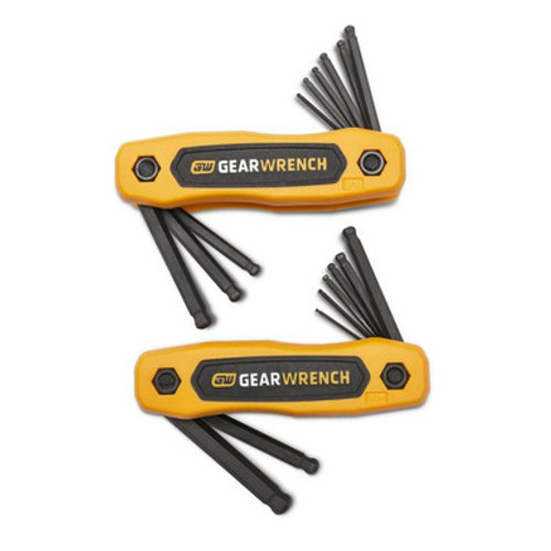 17PC SAE/MET BALL END FOLDIN HEX KEY
