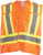 CSA APPR. POLYEST. TRAFFIC VEST, HI-VIS ORANGE, 4" WIDE 360° HRZ. STRIPES, 2 VRT. STRIPES, X IN BACK – 2XL/3XL