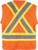 CSA APPR. POLYEST. TRAFFIC VEST, HI-VIS ORANGE, 4" WIDE 360° HRZ. STRIPES, 2 VRT. STRIPES, X IN BACK – 4XL/5XL