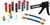 PG10  -  SPOTGUN JR UNIVERSAL OIL/DYE STARTER KIT - INC. SPOTGUN JR. INJECTOR, R-134A AND R-1234YF ADAPTERS AND (2) SERVICE HOSES, (4) 1 OZ. UNIVERSAL OIL CARTRIDGES, (2) 1 OZ. A/C EXTENDYE CARTRIDGES, (2) 1 OZ. LEAKGUARD ONESHOT CARTRIDGES