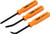 PG193  -  3-PC 5" LONG MINI POCKET PRY BAR SET, 0°, 27° AND 55° TIPS - ORANGE