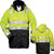 HIGH-VIZ MULTI-RISK PARKA WITH HOOD FOR PROTECTION AGAINST ELECTRIC ARC, CENTRAL ZIP WITH FLAP, ADJUST. BELT, 2 CHEST & 2 HIP POCKETS, SIZE L