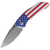 KS7100USA Launch 1 AUTO CPM-154 SW Plain Blade, USA Flag Aluminum Handle