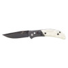 Bear Ops - 3 3/4 Auto Bold Action IX Carbon Fiber Bolster White Smooth Bone Handle w/ Bead Blast Blade