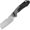 KS7850SW Launch 14 AUTO Stonewash CPM-154 Cleaver Blade, Gray Anodized Aluminum Handle w/ CF Scales