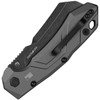 KS7850 Launch 14 AUTO BlackWashed CPM-154 Cleaver Blade, Gray Anodized Aluminum Handle w/ CF Scales