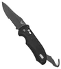9170SBK AUTO AXIS Triage Rescue Folder 3.58" Black Combo Blade, Aluminum with Black G10 Inlay
