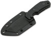 BOP02BO034 Gray Titanium Coated D2 Steel Tanto Blade / Black G10 Handle with Black Kydex Belt Sheath
