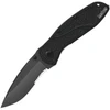 KS1670GBBLKST Blur Linerlock A/O P/S Stonewash 14C28N Sandvik Recurve Blade, Black anodized aluminum handle