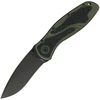 KS1670OLBLK Blur Linerlock A/O Stonewash 14C28N Sandvik Recurve Blade, OD Green anodized aluminum handle