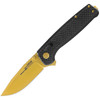 SOGTM1033BX Gold TiNi coated S35VN stainless blade. Carbon fiber handle
