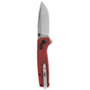 SOGTM1023BX Stonewash finish CTS-BDZ1 stainless blade. Red textured G10 handle